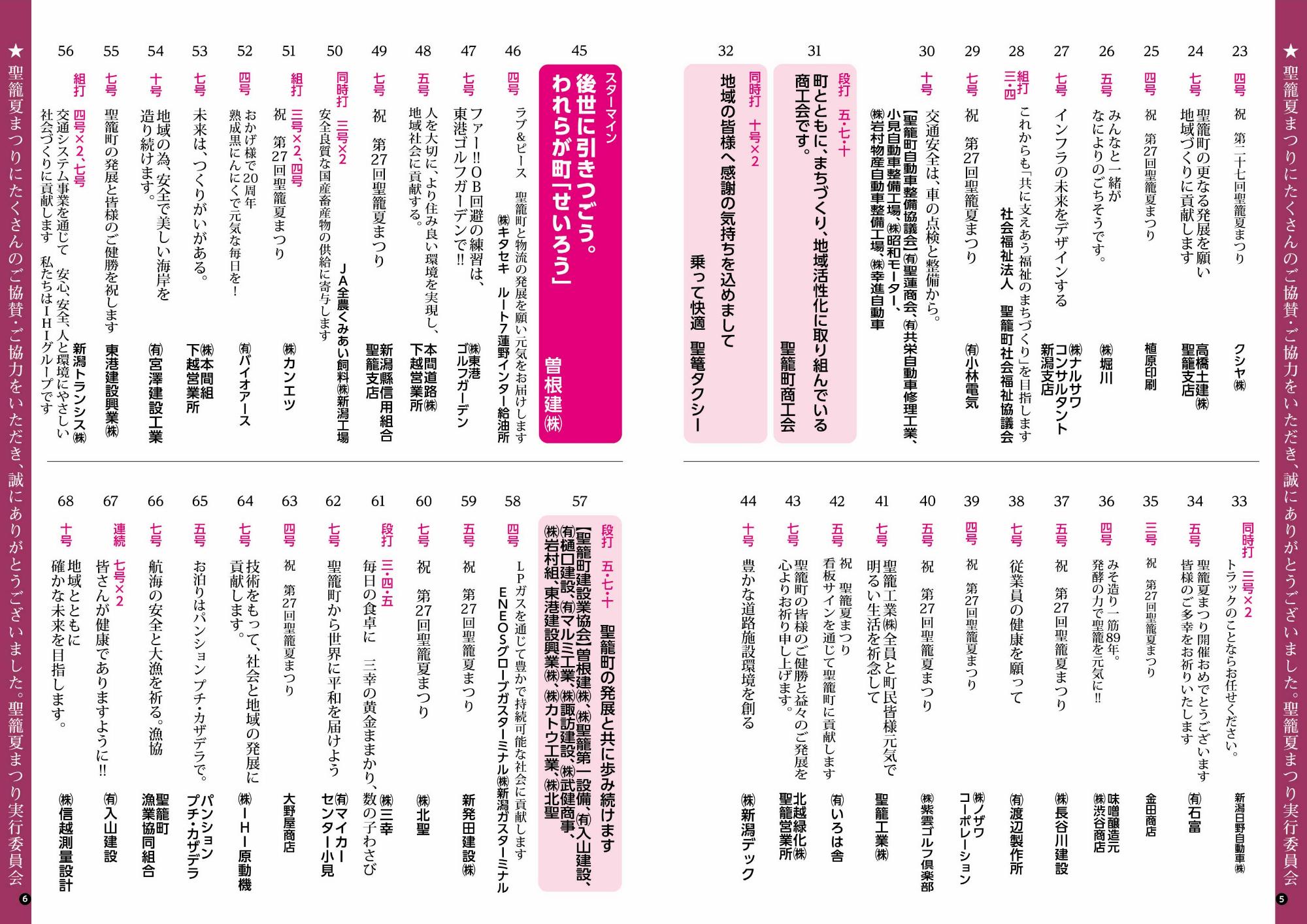 聖籠夏まつりパンフレット4