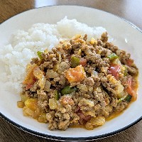 夏野菜のドライカレー