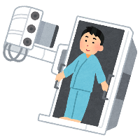 胃がん検診を受ける男性のイラスト