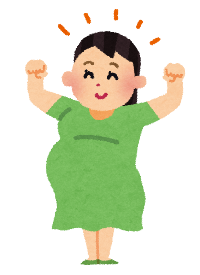 元気な妊婦のイラスト