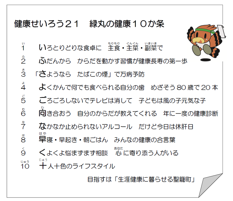 緑丸の健康10か条