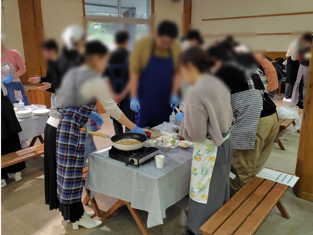カレー作りの様子の写真