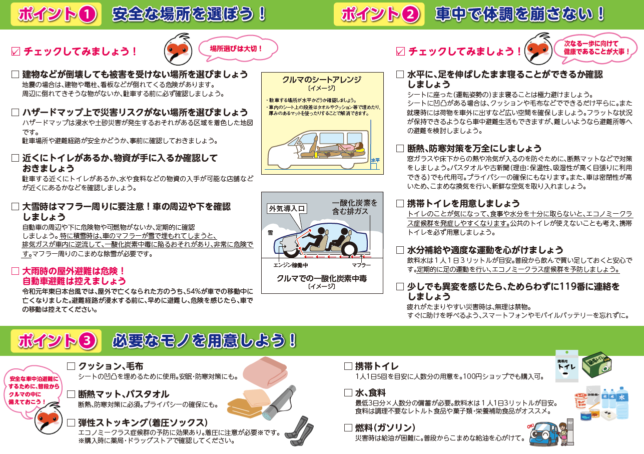 車中泊避難2